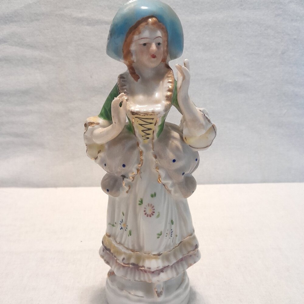VTG Victorian Porcelain Lady Figurine by Lipper & Mann